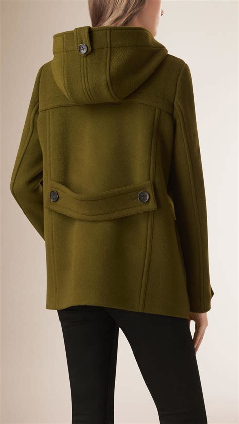 burberry hooded wool blend duffle coat|Burberry wool cashmere tailored coat.